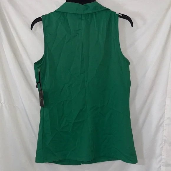 Emerald Green Women's Sleeveless Blazer Vest Size Medium - Picture 8 of 8